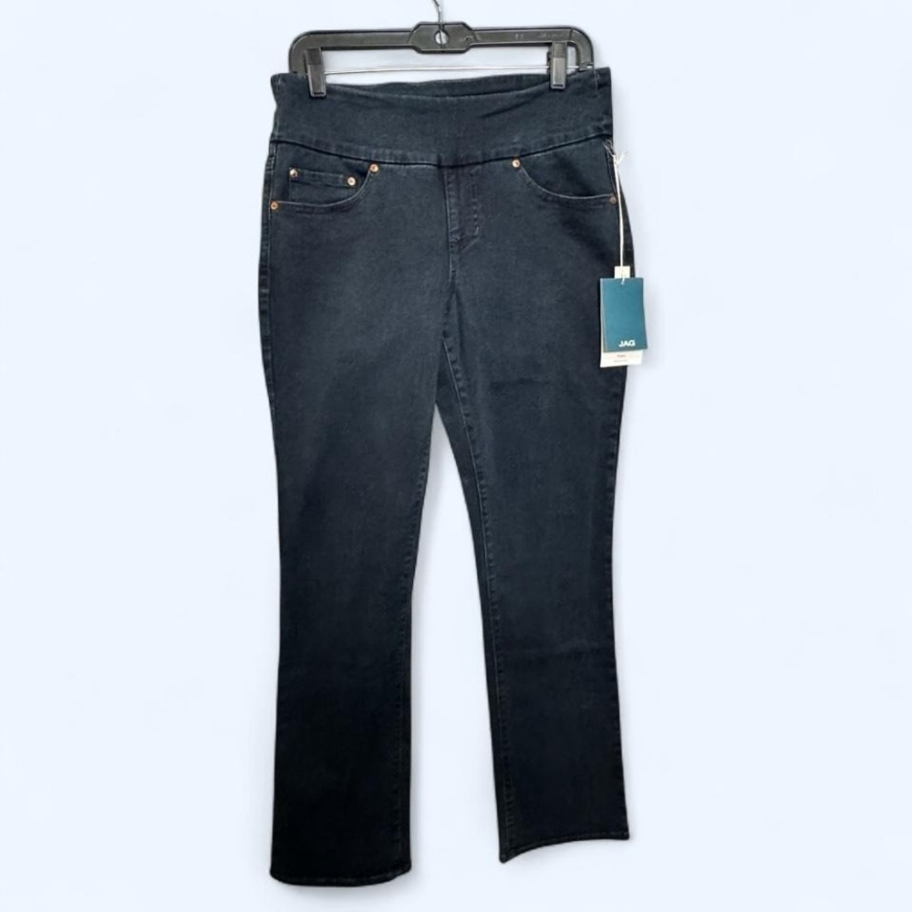JAG Jeans Womens Sz 8 Paley Pull On Bootcut Dark Wash Mid Rise Stretch Denim NWT